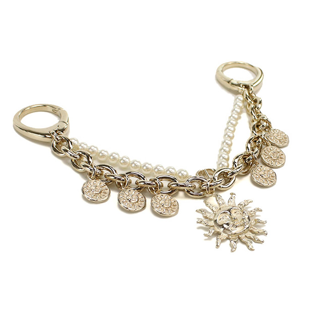 ディオール バッグチャーム レディース ブランド Christian Dior イタリア V1325 GOLD WHITE ゴールド系 ホワイト系 小物_1