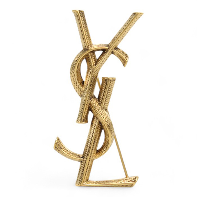 サンローラン ブローチ レディース ブランド SAINT LAURENT イタリア 700582 ゴールド系 小物 ブローチ