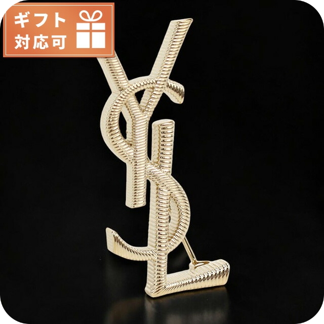 サンローラン ブローチ レディース ブランド SAINT LAURENT イタリア 804317 ゴールド系 小物
