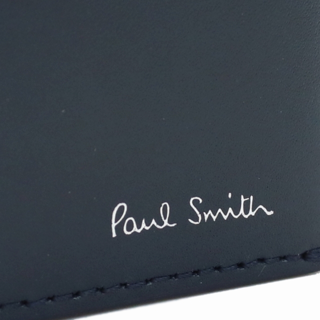 ポール・スミス 二折財布小銭入付き メンズ Paul Smith カーフ イタリア M1A7632 BLUE ネイビー系 財布_6