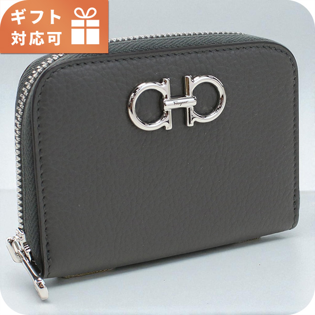 フェラガモ 小銭入れ レディース ブランド FERRAGAMO 22-0406 グレー 財布