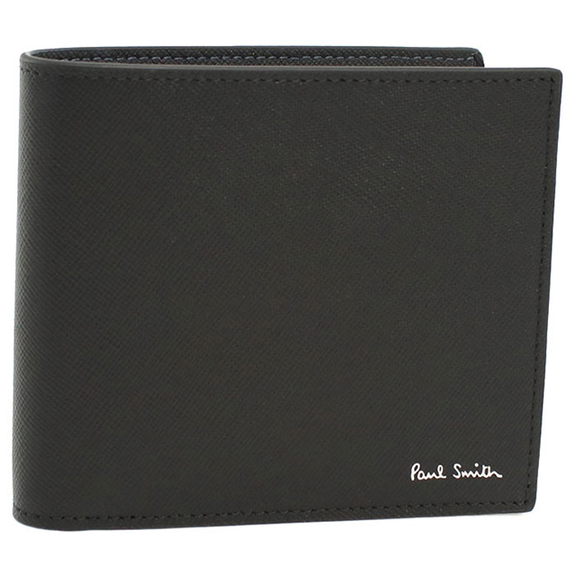 ポール・スミス 二折財布小銭入付き メンズ ブランド Paul Smith レザー M1A4833 ブラック 財布_3