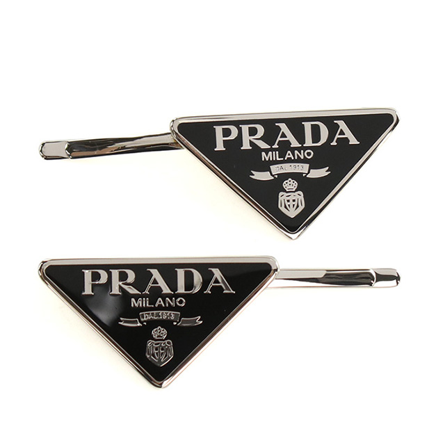 プラダ ヘアクリップ レディース ブランド PRADA 1IF051 ブラック ヘアアクセサリー_1
