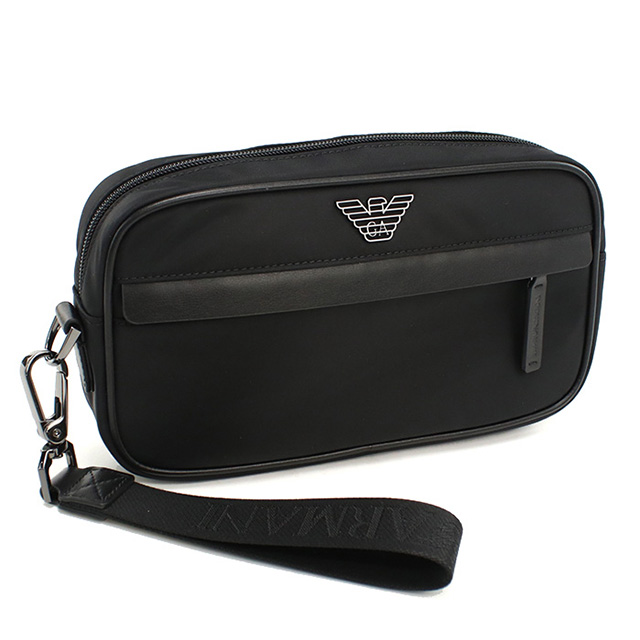 エンポリオ・アルマーニ セカンドバッグ メンズ ブランド EMPORIO ARMANI EM001811 ブラック バッグ ビジネス 軽量 小さめ ミニバッグ ブランド 高級 おしゃれ プレゼント 男性 実用的 かっこいい_3