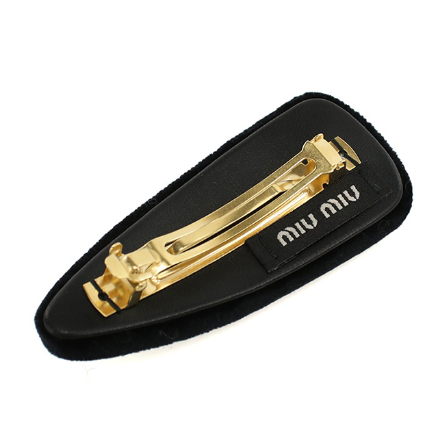 ミュウミュウ バレッタ レディース ブランド MIUMIU 5IF092 ブラック ヘアアクセサリー_4