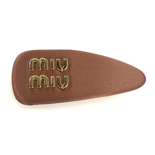 ミュウミュウ バレッタ レディース ブランド MIUMIU 5IF092 ブラウン ヘアアクセサリー_1