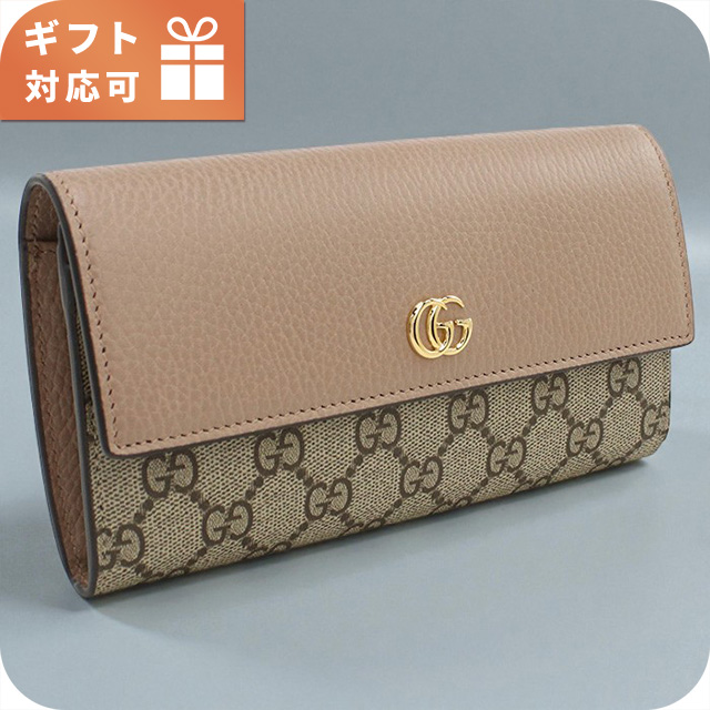 グッチ 長財布ニ折小銭入付き レディース ブランド GUCCI PETITE MARMONT 456116 ベージュ 財布