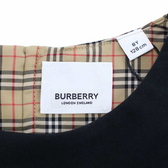 バーバリー Tシャツ ベビー BURBERRY コットン100% 8051779 BLACK