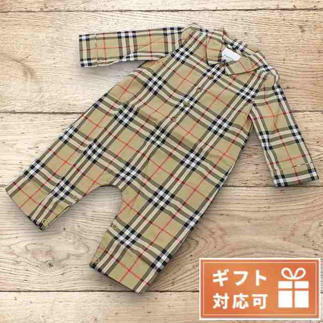 【2日間限定★全品400円OFFクーポン】 バーバリー ロンパース ベビー BURBERRY タイ 8054128 ARCHIVE BEIGE IP CHK マルチカラー ファッの通販は