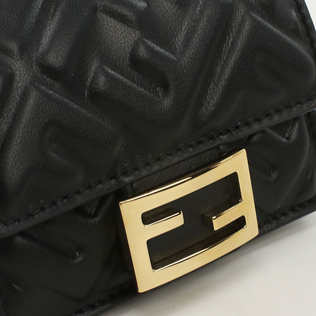 フェンディ 三折財布小銭入付き レディース ブランド FENDI レザー 8M0395 ブラック 財布_4