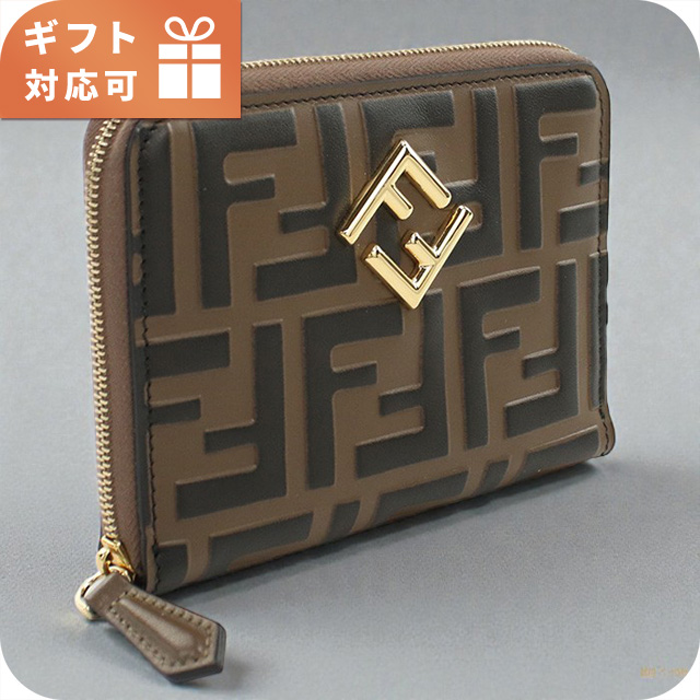 フェンディ ラウンドファスナー財布 レディース ブランド FENDI 8M0508 ブラウン 財布