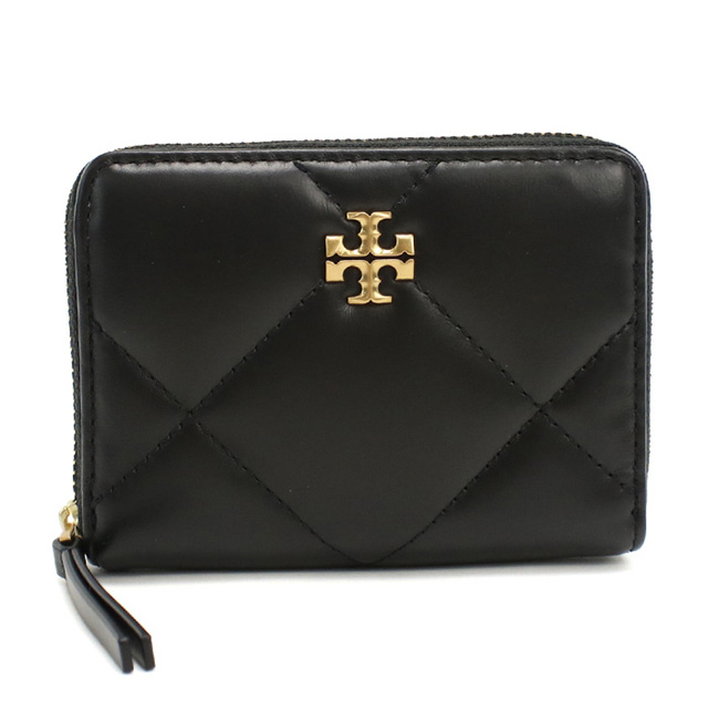 トリーバーチ ラウンドファスナー折財布 レディース ブランド Tory Burch KIRA DIAMOND QUILT レザー 159791 ブラック 財布_1