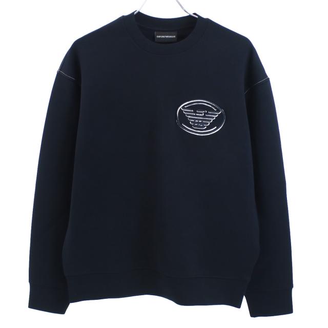 新品エンポリオアルマーニロゴ ネイビー 長袖トレーナーXXL