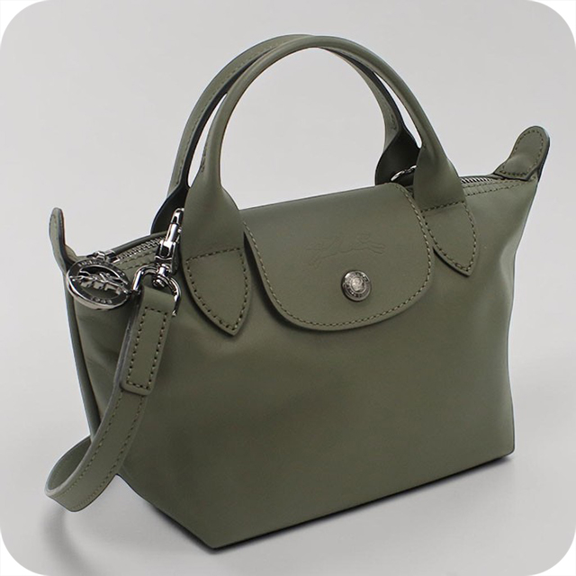 ロンシャン ハンドバッグ レディース ブランド Longchamp 2WAY レザー 1500 カーキ 軽量 小さめ 手提げ 高級 おしゃれ プレゼント 女性 実用的 かわいい