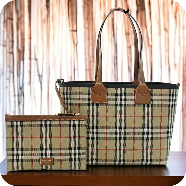 バーバリー トートバッグ レディース ブランド BURBERRY コットン、レザー イタリア 8066163 BRIAR BROWN-BLACK ブラウン系 マルチカラー バッグ
