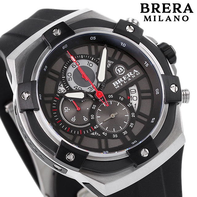 ブレラ ミラノ SUPERSPORTIVO EVO CHRONOGRAPH QUARTZ クオーツ 腕時計 メンズ クロノグラフ BRERA MILANO BMSSQC4501 アナログ ブラック 黒