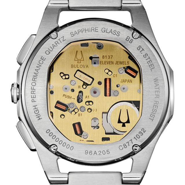 【ショッパー付】 ブローバ カーブ ハイプレシジョンクォーツ 腕時計 ブランド メンズ クロノグラフ オープンハート BULOVA 96A205 アナログ ブルー おしゃれ 防水 プレゼント 男性 実用的_1