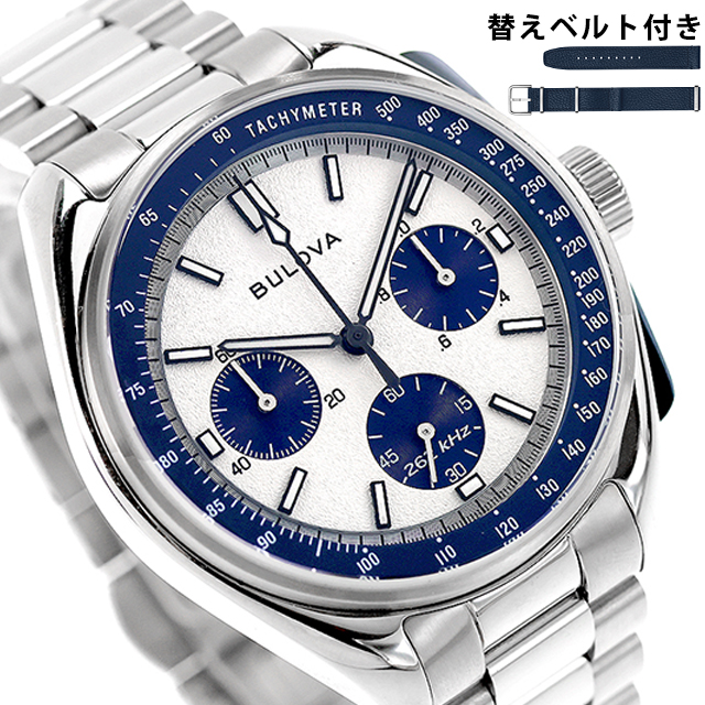 ブローバ Bulova 男性用 腕時計 メンズ ウォッチ ホワイト 96A187 ブローバ Bulova 男性用 腕時計 メンズ ウォッチ クロノ