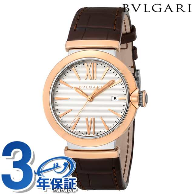 ブルガリ ルチェア 自動巻き 腕時計 ブランド メンズ BVLGARI LU40C6SPGLD シルバー ブラウン スイス製の通販は