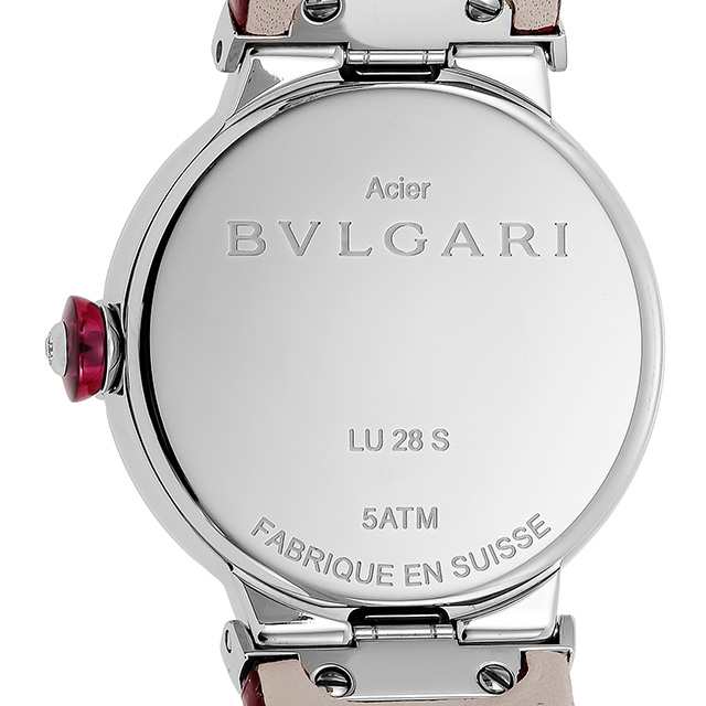 ブルガリ ルチェア クオーツ 腕時計 レディース ダイヤモンド BVLGARI LU28C2SL/12 アナログ ピンクシェル レッド 赤 スイス製  プレゼン｜au PAY マーケット