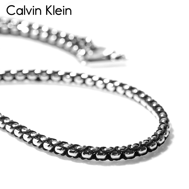 カルバンクライン ネックレス メンズ ブランド CALVIN KLEIN FUSED 35100038 シルバー ブラック アクセサリー