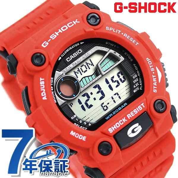 あす着 Casio G Shock G ショック タイドグラフ レッド G 7900a 4drの通販はau Pay マーケット 腕時計のななぷれ