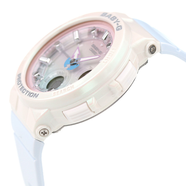ベビーg ベビージー baby-g 腕時計 ブランド レディース クオーツ BGA-250-7A3 ビーチ・トラベラー・シリーズ 海外モデル アナデジ マルチカラー パールブルー CASIO カシオ_2