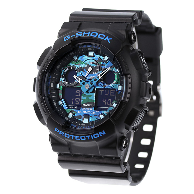 gショック ジーショック G-SHOCK GA-100CB-1ADR ブルー ブラック 黒 CASIO カシオ 腕時計 メンズ ブランド おしゃれ 防水 軽い プレゼント 男性 実用的_1