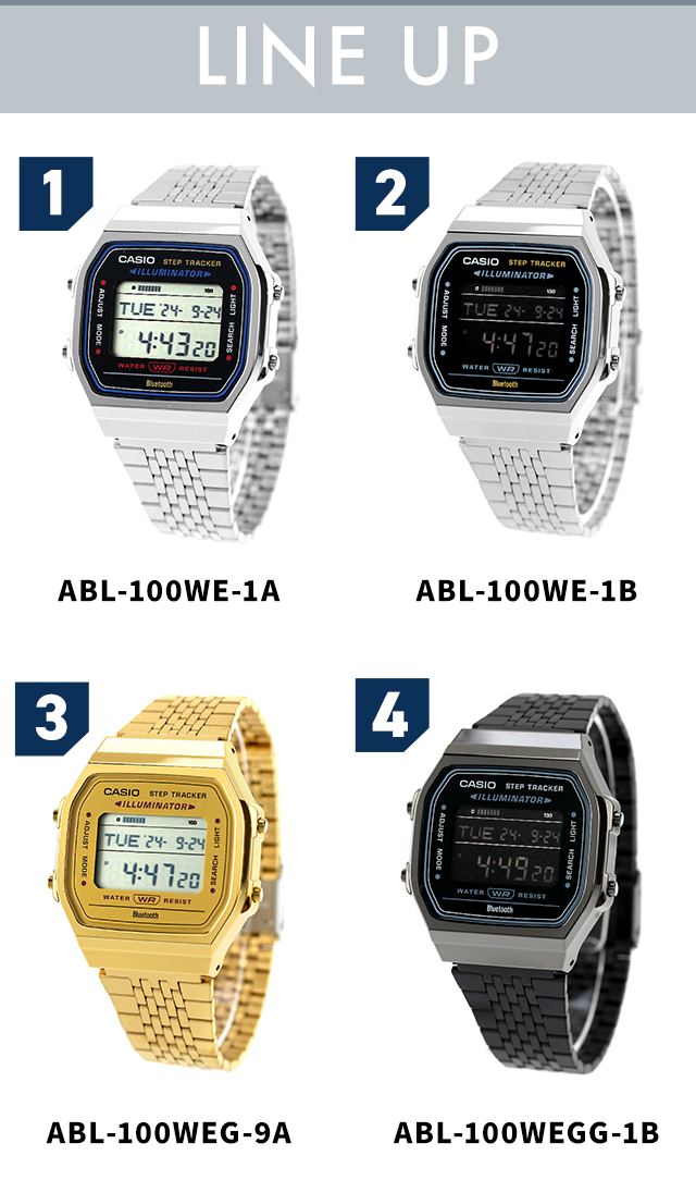 カシオ チプカシ CASIO ABL-100W Bluetooth メンズ 腕時計 ブランド カシオ casio デジタル ブラック 黒 選べるモデル_5