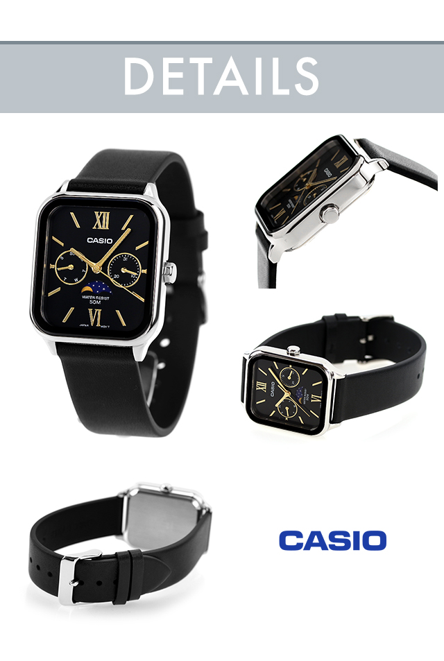 カシオ CASIO クォーツ 電池式 MTP-M305L スタンダード チプカシ ムーンフェイズ 海外モデル メンズ 腕時計 ブランド カシオ casio アナログ ブラック ホワイト 黒 選べるモデル_3