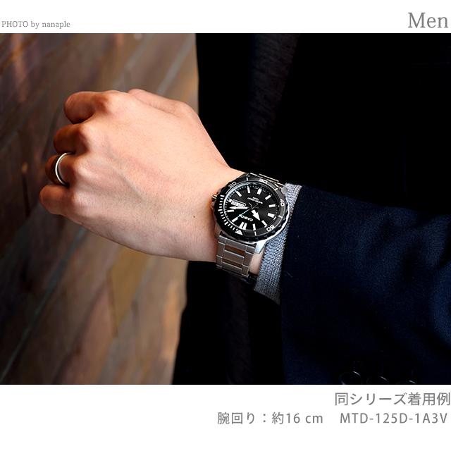 カシオ チープカシオ CASIO クォーツ 電池式 MTD-125D-1A3V スタンダード 海外モデル メンズ チプカシ 腕時計 ブランド カシオ casio アナログ ブラック 黒 おしゃれ 防水 小さい 軽い かわいい プレゼント 実用的_5