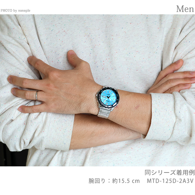 カシオ チープカシオ CASIO クォーツ 電池式 MTD-125D-3AV スタンダード 海外モデル メンズ チプカシ 腕時計 ブランド カシオ casio アナログ グリーン おしゃれ 防水 小さい 軽い かわいい プレゼント 実用的_5