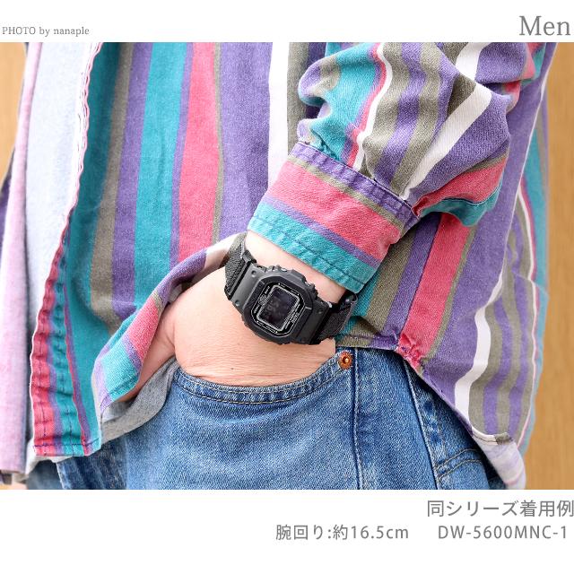 gショック ジーショック 5600 G-SHOCK NEW CLOTH BANDシリーズ クォーツ 電池式 DW-5600MNC-1 メンズ 腕時計 ブランド カシオ casio デジタル ブラック 黒 おしゃれ 防水 プレゼント 男性 実用的_5