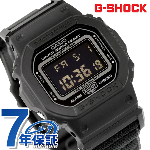 gショック ジーショック 5600 G-SHOCK NEW CLOTH BANDシリーズ クォーツ 電池式 DW-5600MNC-1 メンズ 腕時計 ブランド カシオ casio デジタル ブラック 黒 おしゃれ 防水 プレゼント 男性 実用的