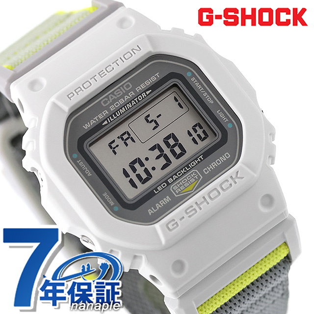 gショック ジーショック 5600 G-SHOCK NEW CLOTH BANDシリーズ クォーツ 電池式 DW-5600MNC-7A8 メンズ 腕時計 ブランド カシオ casio デジタル グレー おしゃれ 防水 プレゼント 男性 実用的