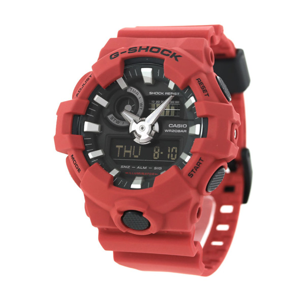 gショック ジーショック G-SHOCK GA-700-4ADR コンビネーション ブラック 黒 レッド CASIO カシオ 腕時計 メンズ_1
