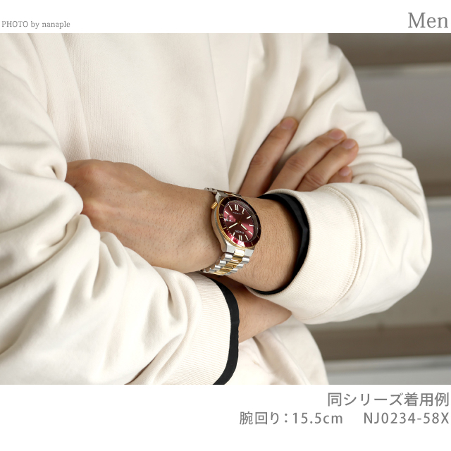 シチズン コレクション TSUYOSA 自動巻き 腕時計 ブランド メンズ CITIZEN COLLECTION NJ0234-58X アナログ レッド ゴールド 赤 おしゃれ 防水 プレゼント 男性 実用的_6