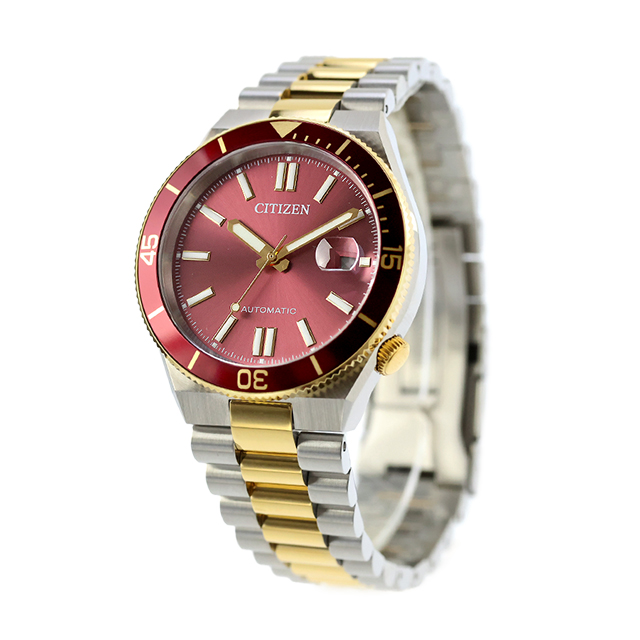 シチズン コレクション TSUYOSA 自動巻き 腕時計 ブランド メンズ CITIZEN COLLECTION NJ0234-58X アナログ レッド ゴールド 赤 おしゃれ 防水 プレゼント 男性 実用的_1
