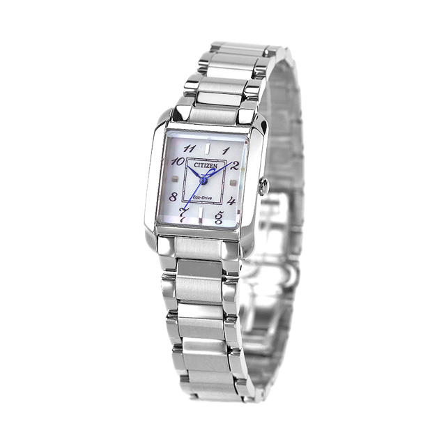 シチズン エル SQUARE Collection 光発電エコドライブ 腕時計 レディース ソーラー CITIZEN L EW5600-87D アナログ シェル ブランド おしゃれ 防水 軽い 華奢 かわいい プレゼント 女性 実用的_1