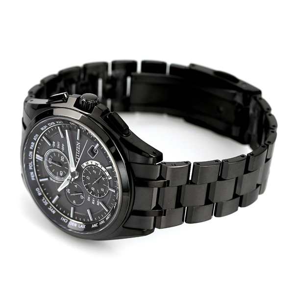 AT8044-56E シチズン アテッサ エコドライブ 電波時計 メンズ 腕時計 ブランド チタン クロノグラフ CITIZEN ATTESA オール ブラック 黒 の通販はau PAY マーケット - 腕時計のななぷれ | au PAY マーケット－通販サイト