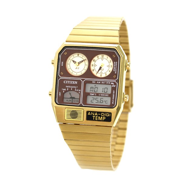シチズン レコードレーベル アナデジテンプ 腕時計 クロノグラフ 温度計 アナログ デジタル JG2103-72X CITIZEN ゴールド  プレゼント ギの通販はau PAY マーケット 腕時計のななぷれ au PAY マーケット－通販サイト