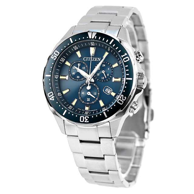 シチズン ソーラー クロノグラフ メンズ 腕時計 VO10-6772F CITIZEN ブルー｜au PAY マーケット