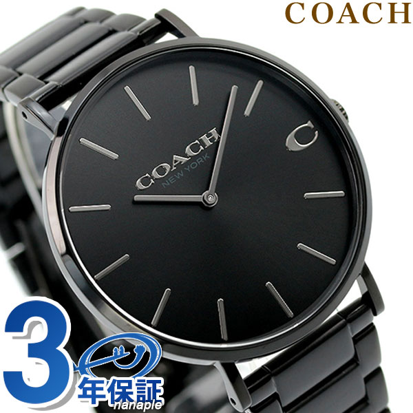 あす着 コーチ チャールズ クオーツ メンズ 腕時計 Coach オールブラック 黒の通販はau Pay マーケット 腕時計のななぷれ