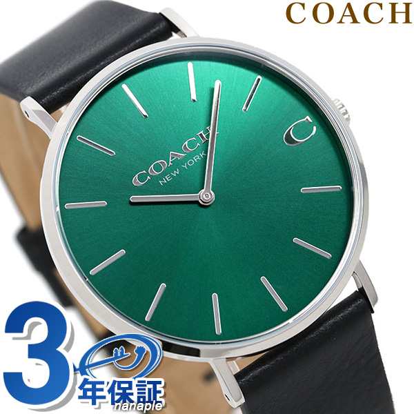 コーチ 時計 チャールズ 41mm メンズ 腕時計 14602436 COACH グリーン×ブラックの通販は