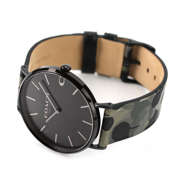 コーチ チャールズ 41mm クオーツ メンズ 腕時計 14602573 COACH ブラック カーキ_3