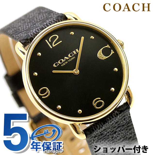 コーチ エリオット クォーツ 電池式 腕時計 ブランド レディース COACH 14504289 アナログ ブラック 黒 おしゃれ 防水 軽い 華奢 かわいい プレゼント 女性 実用的