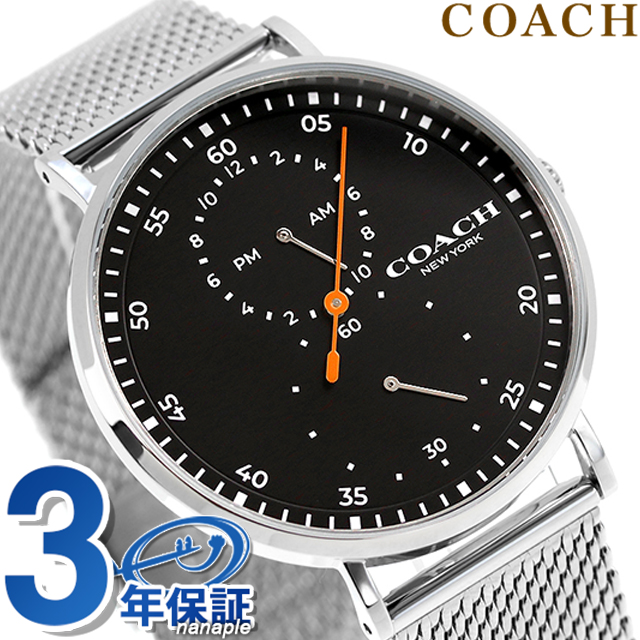 COACH アナログクォーツ腕時計 ブラック COACH コーチ メンズ 腕時計 KENT ケント ウォッチ ブラック