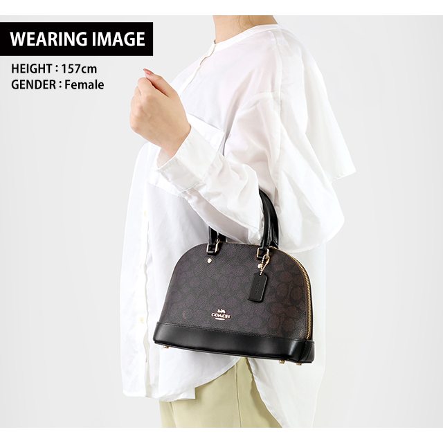 コーチ ハンドバッグ 2way ショルダーバッグ 斜めがけ レディース アウトレット ブランド COACH CCQ26 IMXAQ 27583 ダークブラウン/ブラック 軽量 小さめ 手提げ 高級 おしゃれ プレゼント 女性 実用的 かわいい_7