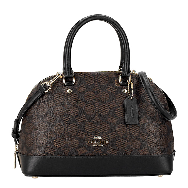コーチ ハンドバッグ 2way ショルダーバッグ 斜めがけ レディース アウトレット ブランド COACH CCQ26 IMXAQ 27583 ダークブラウン/ブラック 軽量 小さめ 手提げ 高級 おしゃれ プレゼント 女性 実用的 かわいい_4