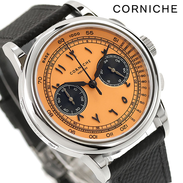 コーニッシュ ヘリテージ ミラージュ クォーツ 電池式 腕時計 ブランド メンズ 数量限定 クロノグラフ CORNICHE 105510 アナログ オレンジ ブラック 黒 おしゃれ 防水 プレゼント 男性 実用的_1